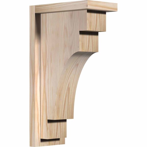 Ekena Millwork Mediterranean Smooth Corbel w/Backplate, Douglas Fir, 5 1/2"W x 10"D x 18"H COR06X10X18MED01SDF - main